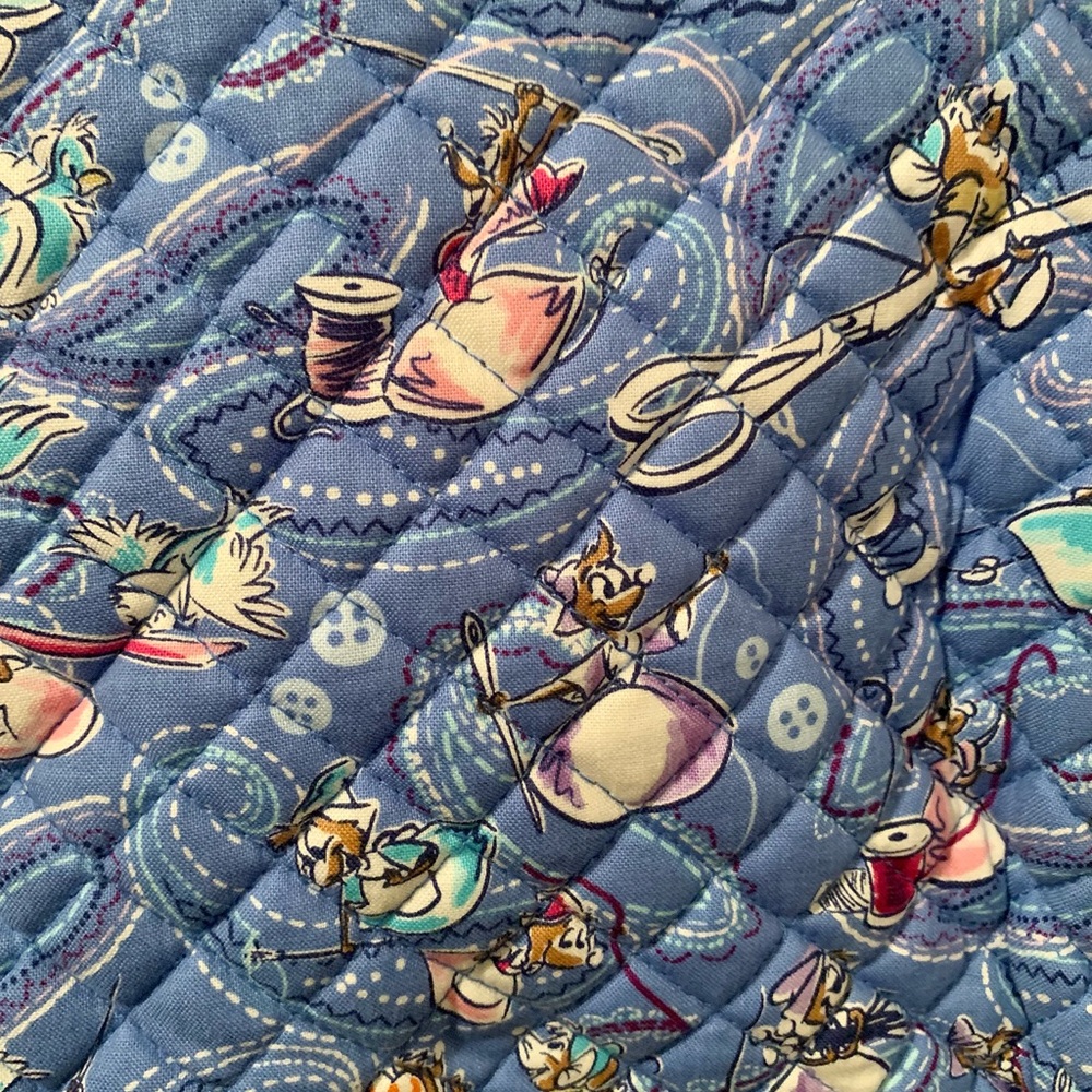 NWT Cinderella Vera Bradley disney campus backpack blue paisley friends mice - Picture 4 of 4